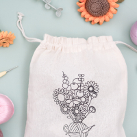 Projecttasje Bloemen haken