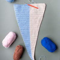 Tangram sjaal PDF Patroon