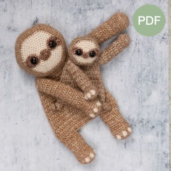 Duo Deal: Luiaard en mini luiaard Pdf patroon