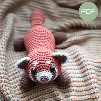 Rode Panda Onesiegurumi